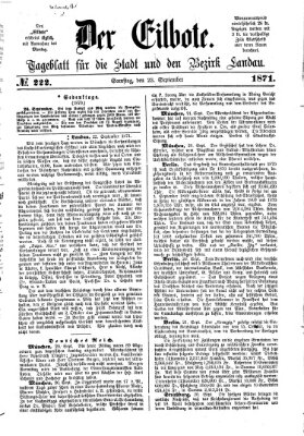 Der Eilbote Samstag 23. September 1871