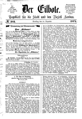 Der Eilbote Samstag 30. Dezember 1871