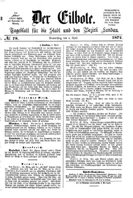 Der Eilbote Donnerstag 4. April 1872
