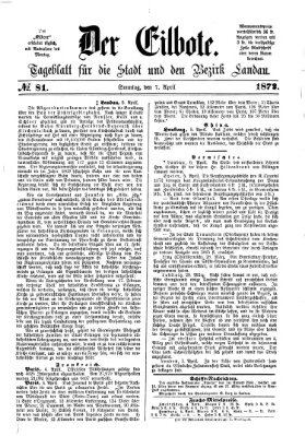 Der Eilbote Sonntag 7. April 1872