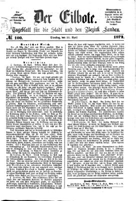 Der Eilbote Dienstag 30. April 1872