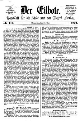 Der Eilbote Donnerstag 16. Mai 1872