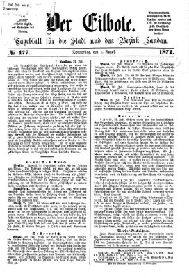 Der Eilbote Donnerstag 1. August 1872
