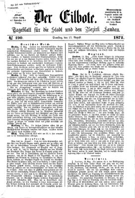 Der Eilbote Samstag 17. August 1872