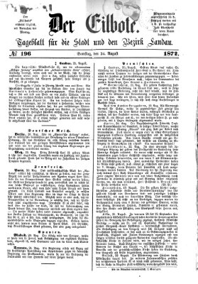 Der Eilbote Samstag 24. August 1872