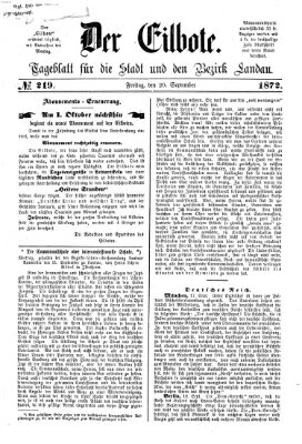 Der Eilbote Freitag 20. September 1872