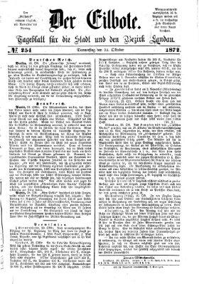 Der Eilbote Donnerstag 31. Oktober 1872