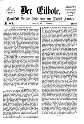 Der Eilbote Sonntag 17. November 1872