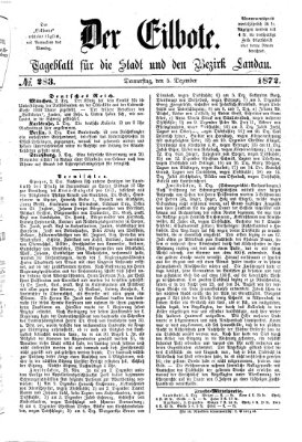 Der Eilbote Donnerstag 5. Dezember 1872