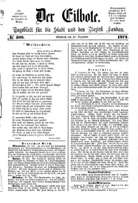 Der Eilbote Mittwoch 25. Dezember 1872