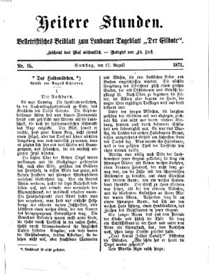 Heitere Stunden (Der Eilbote) Samstag 17. August 1872