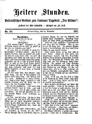 Heitere Stunden (Der Eilbote) Donnerstag 14. November 1872