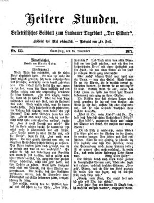 Heitere Stunden (Der Eilbote) Samstag 16. November 1872
