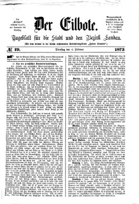 Der Eilbote Dienstag 4. Februar 1873