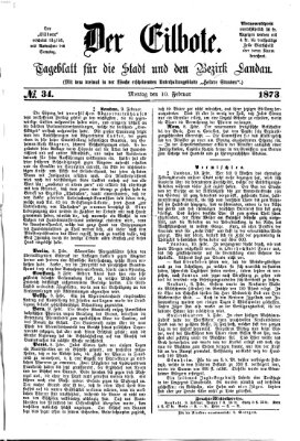 Der Eilbote Montag 10. Februar 1873