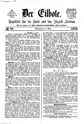Der Eilbote Montag 21. April 1873