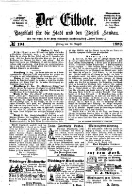 Der Eilbote Freitag 22. August 1873