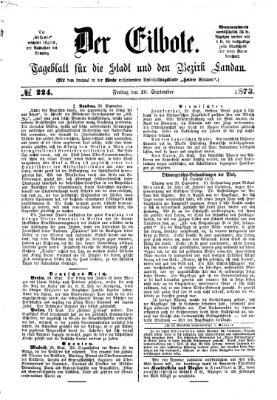 Der Eilbote Freitag 26. September 1873