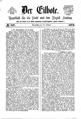 Der Eilbote Donnerstag 23. Oktober 1873