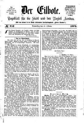 Der Eilbote Donnerstag 30. Oktober 1873