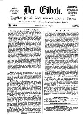 Der Eilbote Mittwoch 10. Dezember 1873