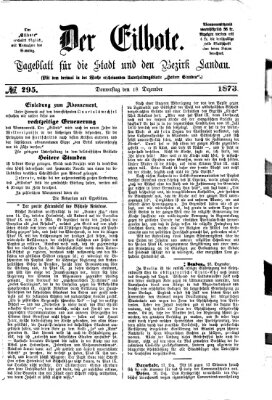 Der Eilbote Donnerstag 18. Dezember 1873