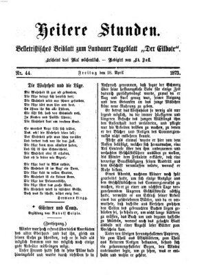 Heitere Stunden (Der Eilbote) Freitag 18. April 1873