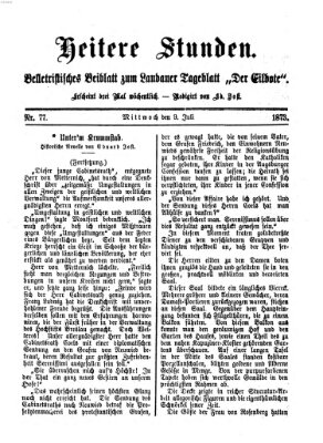Heitere Stunden (Der Eilbote) Mittwoch 9. Juli 1873
