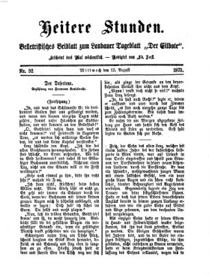 Heitere Stunden (Der Eilbote) Mittwoch 13. August 1873