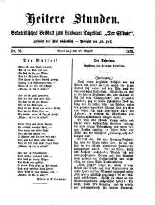 Heitere Stunden (Der Eilbote) Montag 18. August 1873
