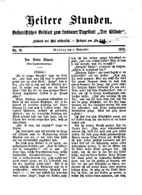 Heitere Stunden (Der Eilbote) Montag 1. September 1873