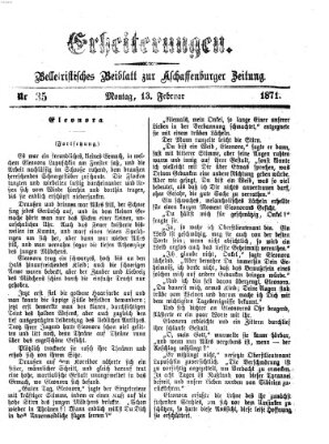 Erheiterungen (Aschaffenburger Zeitung) Montag 13. Februar 1871