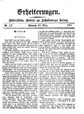 Erheiterungen (Aschaffenburger Zeitung) Mittwoch 22. März 1871