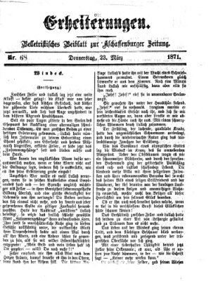 Erheiterungen (Aschaffenburger Zeitung) Donnerstag 23. März 1871