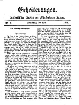 Erheiterungen (Aschaffenburger Zeitung) Donnerstag 20. April 1871