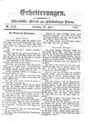 Erheiterungen (Aschaffenburger Zeitung) Dienstag 13. Juni 1871
