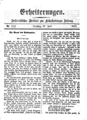 Erheiterungen (Aschaffenburger Zeitung) Dienstag 20. Juni 1871
