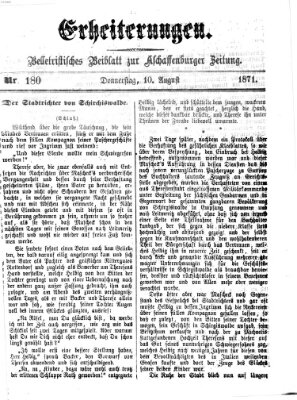 Erheiterungen (Aschaffenburger Zeitung) Donnerstag 10. August 1871