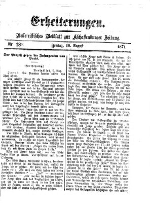 Erheiterungen (Aschaffenburger Zeitung) Freitag 18. August 1871