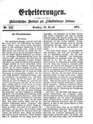 Erheiterungen (Aschaffenburger Zeitung) Samstag 19. August 1871