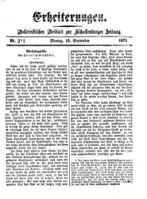 Erheiterungen (Aschaffenburger Zeitung) Montag 18. September 1871