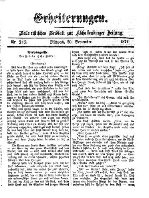 Erheiterungen (Aschaffenburger Zeitung) Mittwoch 20. September 1871