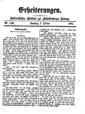 Erheiterungen (Aschaffenburger Zeitung) Samstag 7. Oktober 1871