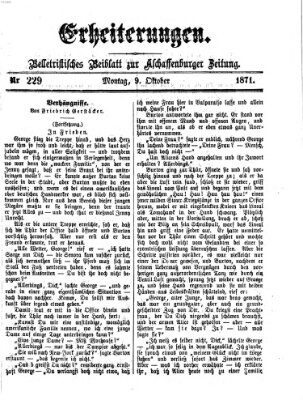 Erheiterungen (Aschaffenburger Zeitung) Montag 9. Oktober 1871