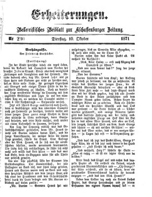 Erheiterungen (Aschaffenburger Zeitung) Dienstag 10. Oktober 1871