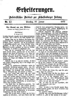 Erheiterungen (Aschaffenburger Zeitung) Dienstag 16. Januar 1872