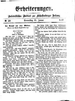 Erheiterungen (Aschaffenburger Zeitung) Donnerstag 25. Januar 1872