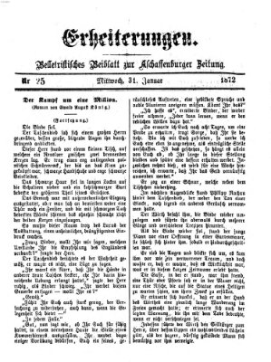 Erheiterungen (Aschaffenburger Zeitung) Mittwoch 31. Januar 1872