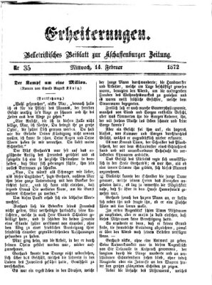 Erheiterungen (Aschaffenburger Zeitung) Mittwoch 14. Februar 1872