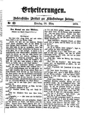 Erheiterungen (Aschaffenburger Zeitung) Dienstag 26. März 1872